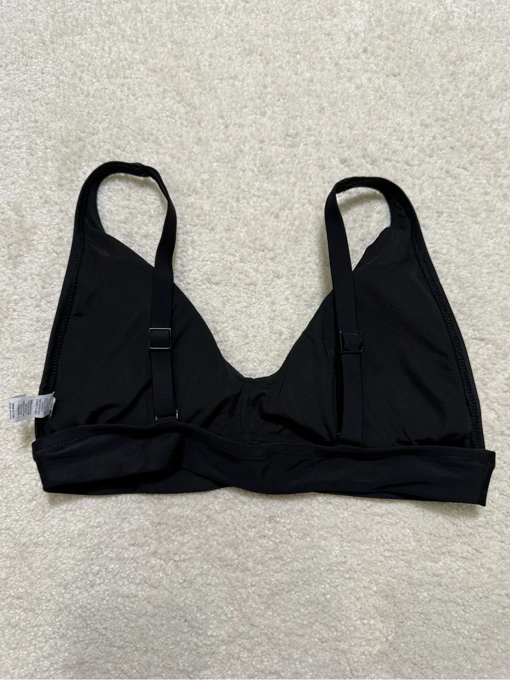 Aerie Black Scoop Style Bikini Top Swimsuit Bathing Suit Size Large